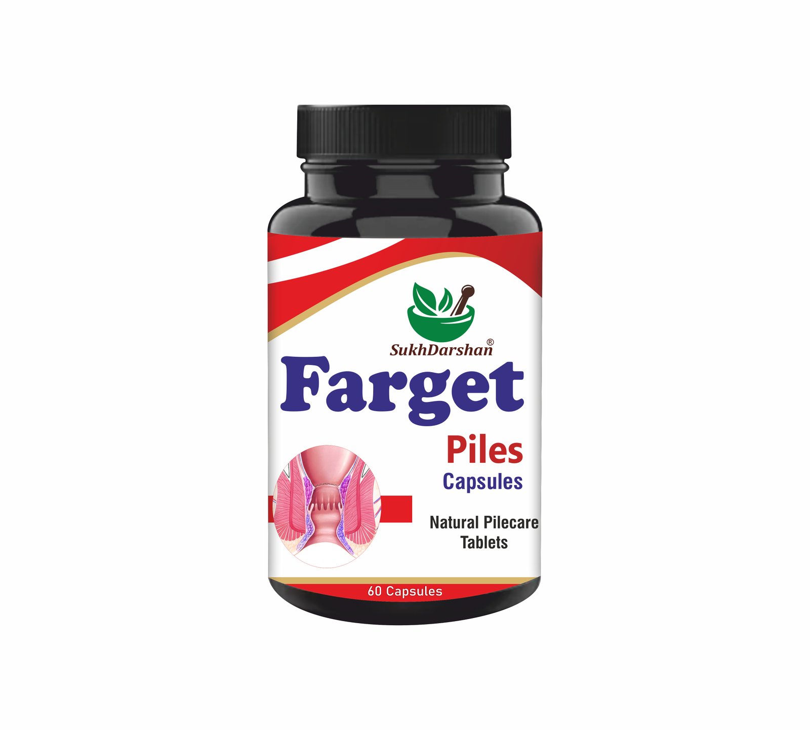 An Ayurvedic pack of capsules for piles (60/30)